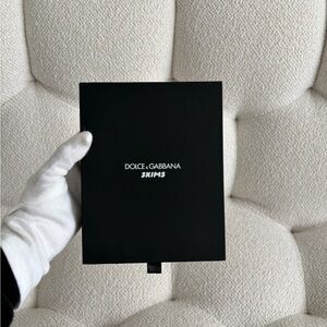 Dolce & Gabbana x Skims Black Empty Gift Box with White Logo, Medium